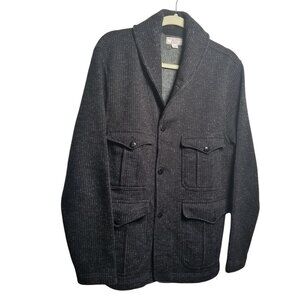 J. Crew  Wallace & Barnes Men's Shawl Collar Salt & Pepper Jacket Sz M